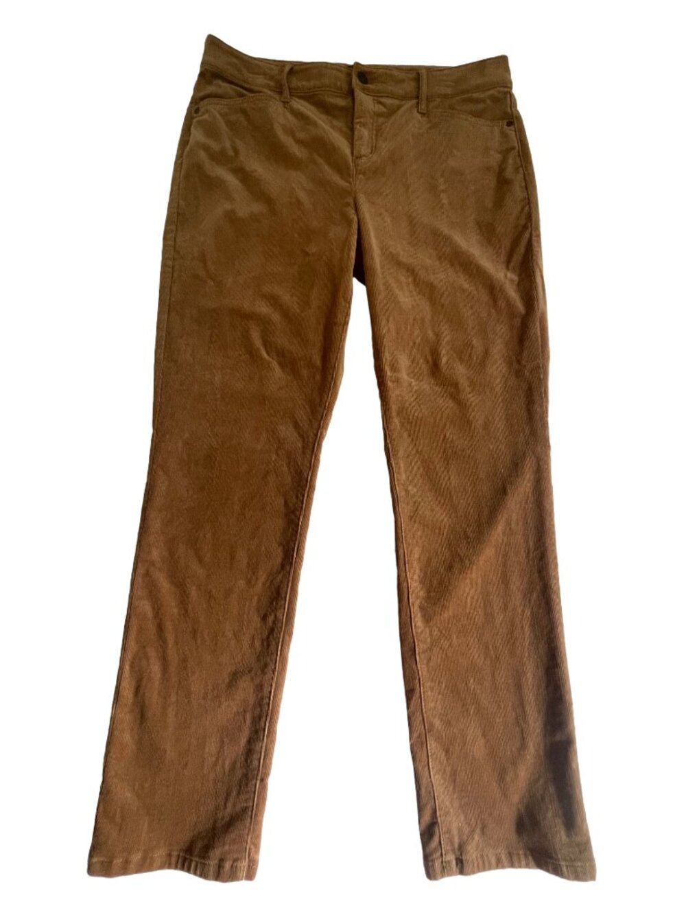 Talbots Brown Corduroy High Waist Straight Leg Pants 10P